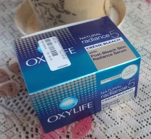Dabur Oxylife Natural Cream Bleach Oxygen Power Skin Radiance Dark Spots 27g - Picture 1 of 7
