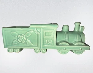 Locomotiva vintage in ceramica n. Fioriera 388 verde - Foto 1 di 6