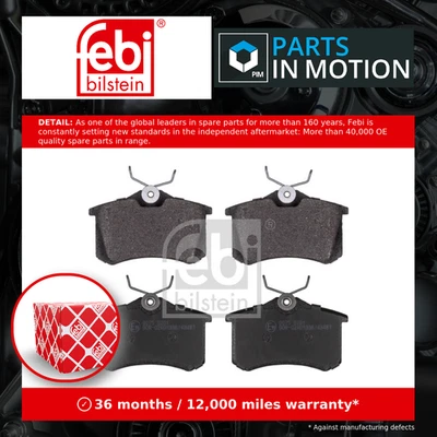 Brake Pads Set fits VW GOLF Rear 91 to 16 1E0698451 JZW698451 1JD698451 Febi New - Image 1 of 4