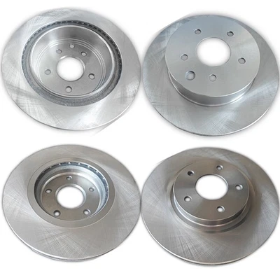 4 rotores de freno de disco delanteros y traseros para Nissan Rogue 2014 2015 2016 2017 Foto 1 de 4