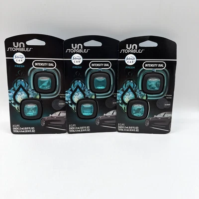 Febreze Unstopables Car Odor Fighting Car Vent Clip Fresh Scent 2 Clips 3 Pack - Image 1 of 4