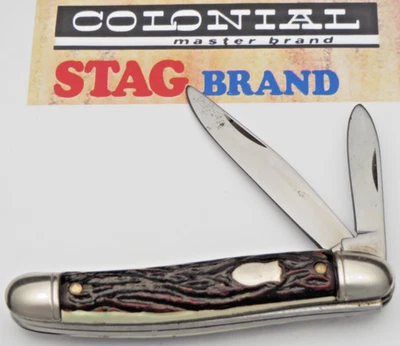 Cuchillo Jack "Serpentine" CO COLONIAL KNIFE CO Hecho en EE. UU. De Colección Sin Usar Casi Como Nuevo (B) Foto 1 de 4