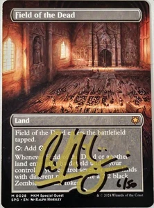 FIELD OF THE DEAD non-foil SIGNED ARTIST PROOF Ralph Horsley MTG Alter Sketched - Picture 1 of 2