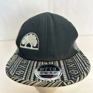 Otto 3030 Pro Baseball Cap Mens Black White Tribal Print Snapback Adjustable - Picture 1 of 13