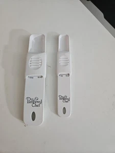 Set of 2 Pampered Chef Adjustable Dry Measuring Spoons Teaspoon & Tablespoon USA - Picture 1 of 1