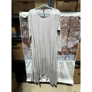 Women's Flowy Dress Super soft stretchy pockets Grey Size Large NWOT - Picture 1 of 5
