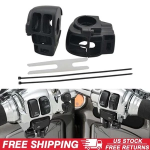Matte Black Hand Control Switch Housing Covers For Harley Road King FLHR/I 2002 - Picture 1 of 17