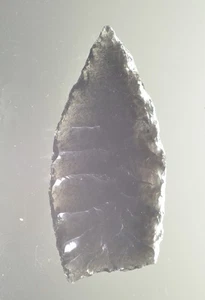 Authentic Modern Reproduction of Pre 1600 Pacific Northwest Obsidian Arrowhead - Picture 1 of 2