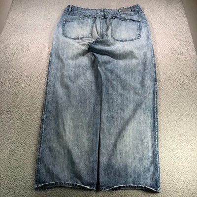 Pantalones de mezclilla de colección Marithe Francois Girbaud para hombre 42x34 azules holgados pierna ancha patinador hip hop Foto 1 de 4