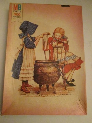 NEW Vintage 1975  Holly Hobbie Sealed 500 Piece Puzzle- candle making 20" X 14" - Image 1 of 3