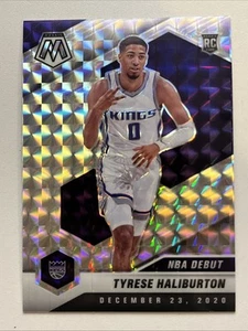 Tyrese Haliburton RC 2020-21 Panini Mosaic Silver Mosaic Prizm #264 Rookie Debut - Bild 1 von 2