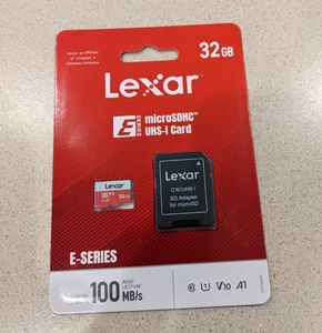 Lexar 32GB Micro SD E Series Class 10 U1 V10 A1 NEW in package 100 MB/s ! - Picture 1 of 4
