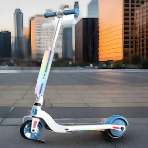 NEW Mega Motion Electric Motor Scooter; Silver/White /Blue Adjustable Handlebars - Picture 1 of 11