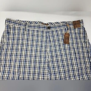 Blue Pronto Uomo Men's Multi Color Plaid Cotton Shorts 46W NWT - Picture 1 of 14