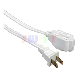 NEW 20 Ft. 16/2 Light Duty Indoor Extension Cord White High Quality Free Ship - Picture 1 of 1