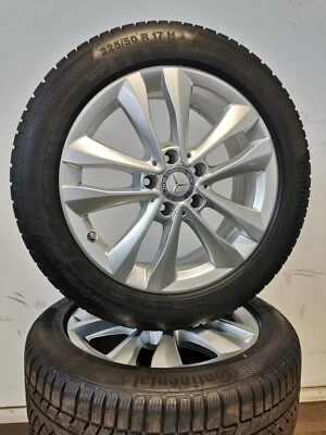 4 Winterräder 225  50 R17 Mercedes C Klasse W205 17" Alufelgen Winterreifen - Bild 1 von 4