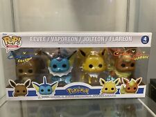 Funko Pop! Vinyl: Pokémon - Eevee / Vaporeon / Jolteon/ Flareon - 4 Pack SIGNED