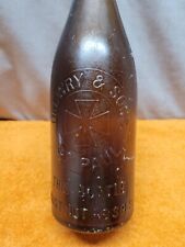 K•Vintage Drewry & Sons St.Paul Brown Glass Bottle WF & S MIL