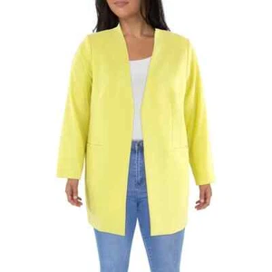 Calvin Klein Plus Damen Blazer gelb einfarbig Viskose vorne offen 22W - Bild 1 von 2