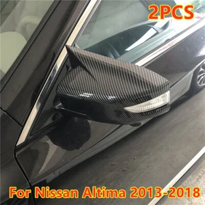 2X Cubierta de espejo retrovisor lateral con bocina de fibra de carbono OX para Nissan Altima 2013-2018 - Imagen 1 de 4