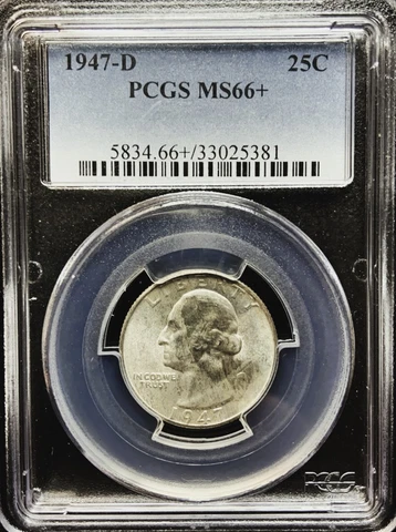 1947-D Washington Quarter PCGS MS66+ Cover