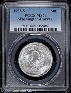 1953-S 50C Washington Carver Half Dollar PCGS MS 64 | Uncirculated UNC BU - Picture 1 of 4