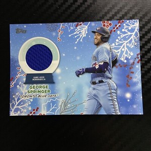 2023 Topps Holiday Relic GEORGE SPRINGER Baseball Card RC-GS Blue Jays