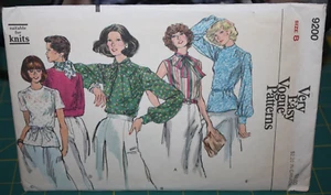 Very Easy Vogue Muster #9200 Brustumfang 31,5 Gr. 8 BLUSE 5 Ansichten Neu FF - Bild 1 von 5