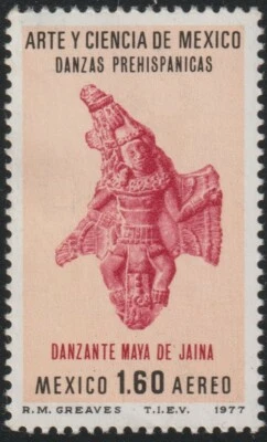 1977 Mexico SC# C548 - Mayan Dancer - Jaina - M-H -1 - Image 1 of 2