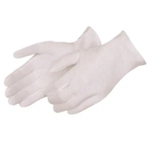 GUANTES DE INSPECCIÓN GRANDES 100% ALGODÓN BLANCO LISLE PARA HOMBRE 3 DOCENAS DE PARES PESO MEDIO - Imagen 1 de 4