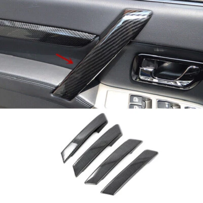 For Mitsubishi Pajero Montero 2011-2021 Carbon Fiber Door Armrest Stripe Trim - Image 1 of 4