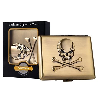 Klassisches Vintage Metall Damen und Herren tragbare Zigarettenetui hält 18-2... - Bild 1 von 4