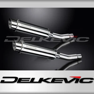 HONDA CB500T 1975-1976 350mm ROUND STAINLESS BSAU SILENCER EXHAUST KIT - Picture 1 of 5