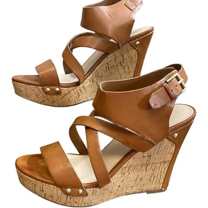 Stack Wedges Kork GUESS hellbraun, Träger, perfekt mit Jeans oder Kleid 8,5m - Bild 1 von 19