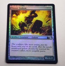 1 x Stone Golem FOIL M11 - MTG Magic the Gathering