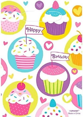 Cupcakes Fiesta Moderno Brillante Adulto Niños Fiesta de Cumpleaños Favor Sacos Bolsas de Botín Foto 1 de 1