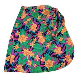 VINTAGE Hilo Hattie Women's O/S Beach Cover Wrap Skirt Tropical Polyester HAWAII - Picture 1 of 10