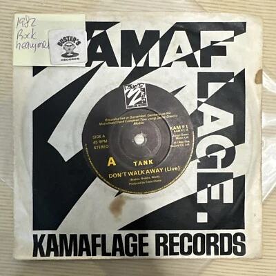 Tank - Don't Walk Away (Live) 7” Vinyl Record Single VG+ Foto 1 de 4