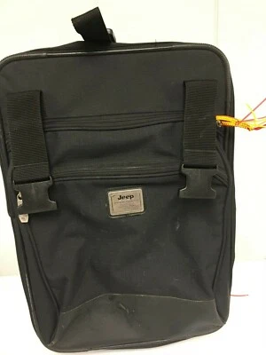 Jeep Brand Luggage~Suitcase~ Black Canvas Carry On~ 19x14x9~ Retractable Handle  - Image 1 of 4
