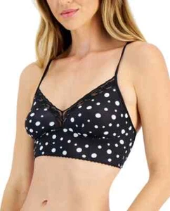 INC International Concepts Women's Lace-Trim Bralette Dots sz. M - Picture 1 of 2