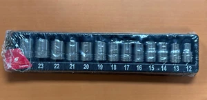 SNAP ON 313TWMYA 13PC 1/2" Dr 6pt Metric Shallow Socket Set 12-24mm NEW SEALED - Picture 1 of 7