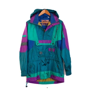 Chaqueta de esquí vintage NEVICA Y2K Anorak para hombre S colorida capucha en bloques de colores RECCO - Imagen 1 de 14