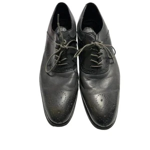 Ashton Grey Herren Elegant Schuhe Schnürschuhe Oxford Schwarz Leder Größe 11,5 - Bild 1 von 7