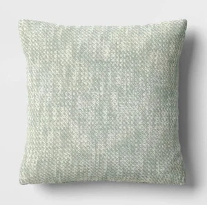 Textured Woven Cotton Square Throw Pillow Green - Room Essentials - Picture 1 of 6