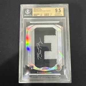 2010 Topps Finest BUSTER POSEY Patch Auto RC /75 Giants Letterman - Picture 1 of 11