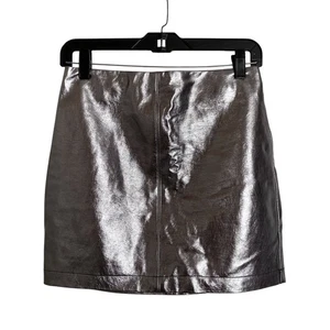 Minifalda corta Hollister para mujer S gris plata imitación plisado cierre cremallera forrada - Imagen 1 de 4