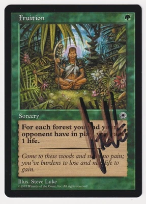 Gold Shadow Signed Fruition Proof MP Portal Artist Steve Luke 1997 MTG Magic AP! - Image 1 of 2