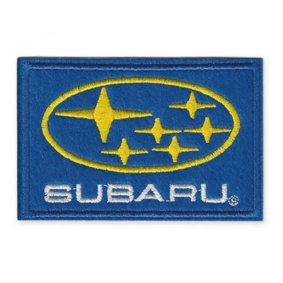 SUBARU IRON ON PATCH 3.87" Blue Motorsport Motor Car Racing Jacket Embroidered - Image 1 of 2
