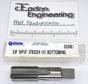 3/8" x 18TPI NPSF (National Pipe Straight Fuel) Plug Tap, HSS. Von Galtona. - Bild 1 von 1