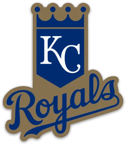 Kansas City Royals Logo Type Crown and name MLB Baseball Die-Cut MAGNET Cover